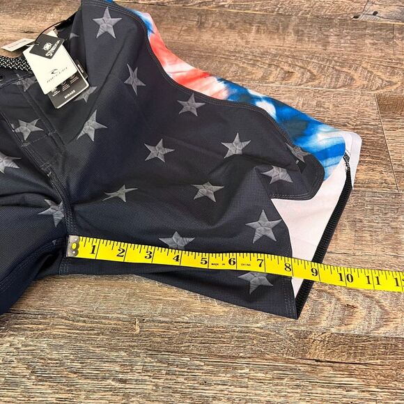 Men's Rip Curl Mirage Freebird Mid Length Patriotic Flag Boardshorts Size 29 NWT - Picture 13 of 14